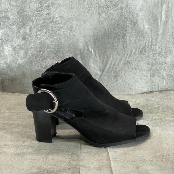 MADDEN GIRL Women's Black Darlynn City Peep-Toe Block-Heel Sandals SZ 8.5 - Picture 3 of 9